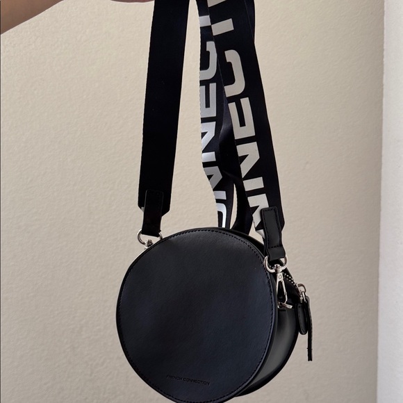 MINI French Connection Black Circular Crossbody Bag - Picture 1 of 2